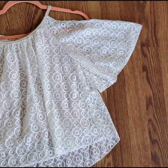Cold Shoulder Lace Blouse - Picture 3 of 4